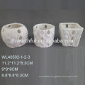 Hollow series elegant white porcelain candle holder